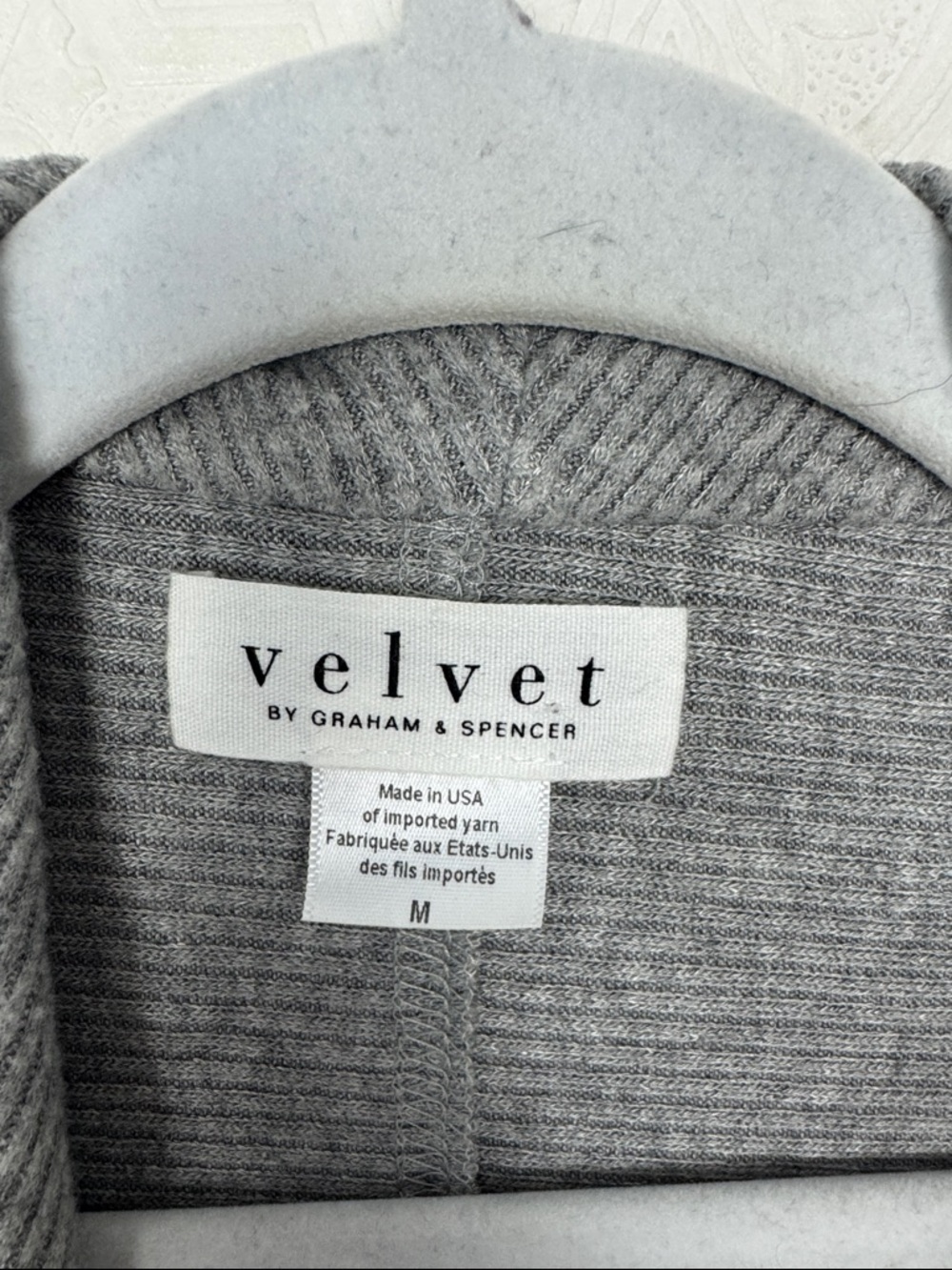 Velvet‎ by Graham & Spencer Open Cardigan Medium Draped Ribbed Knit Waterfall - Picture 7 of 9